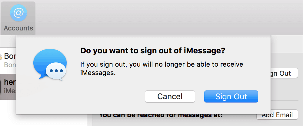 Sign Out of iMessage on Mac 