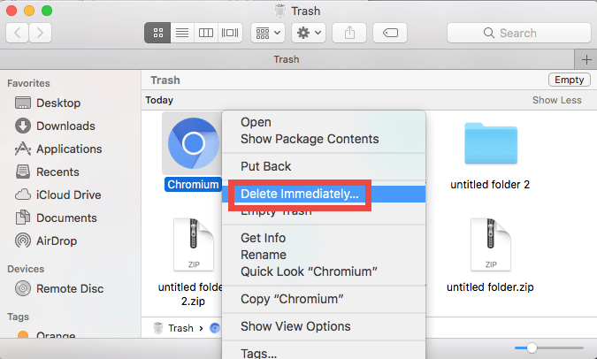 Delete Immediately - How to Remove Chromium from Mac