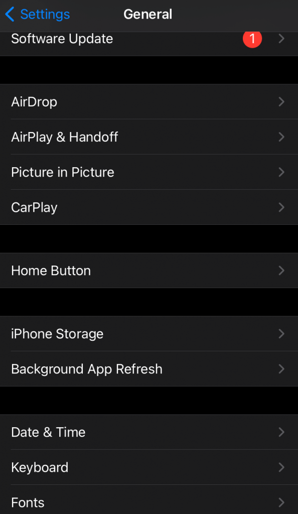 Tap iPhone Storage - Clear Instagram Cache on iPhone