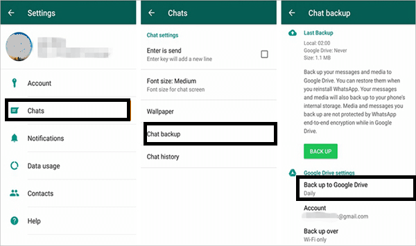 Backup Chat - Restore WhatsApp from Google Drive to iPhone