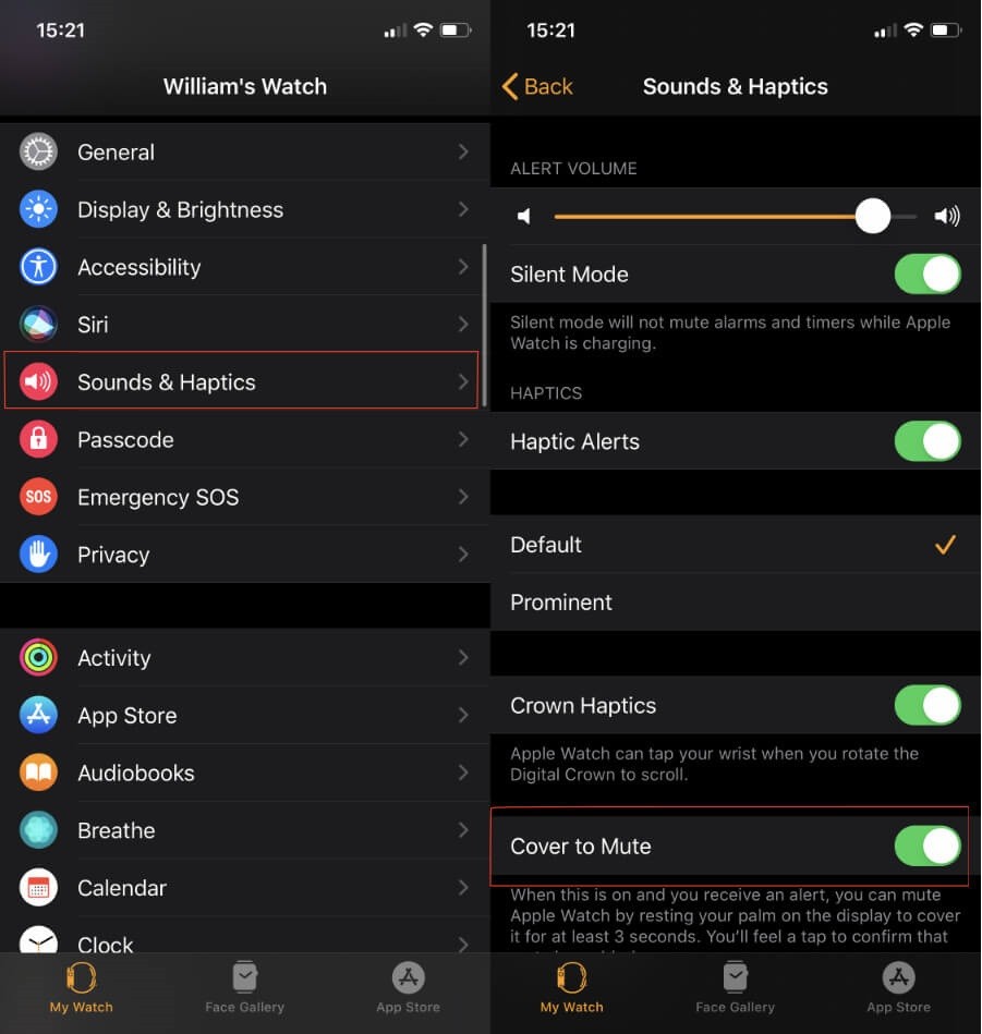 Cover to Mute - How to Silence Apple Watch