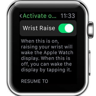 Wrist Raise to Save Battery on Apple Watch