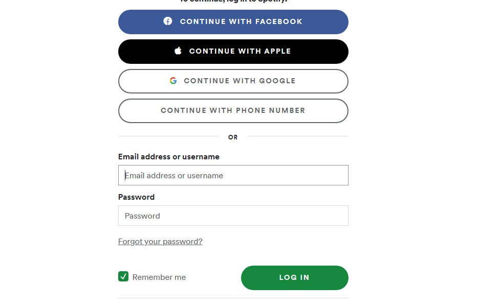 Enter Details - Spotify Premium on iPhone