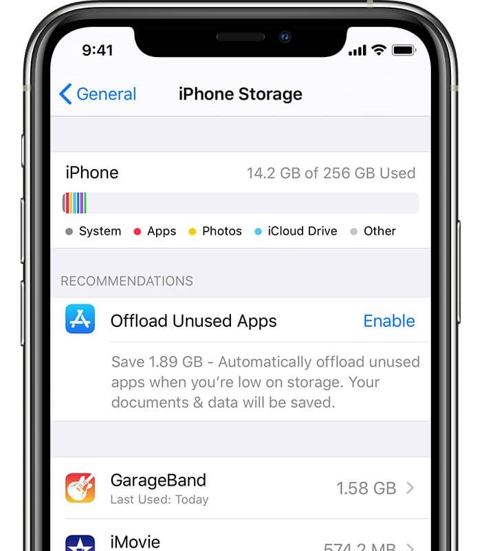 Offload Unused Data -  Delete Apps on iPhone