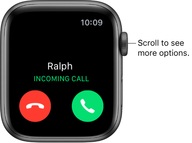 Options - Answer Calls on Apple Watch