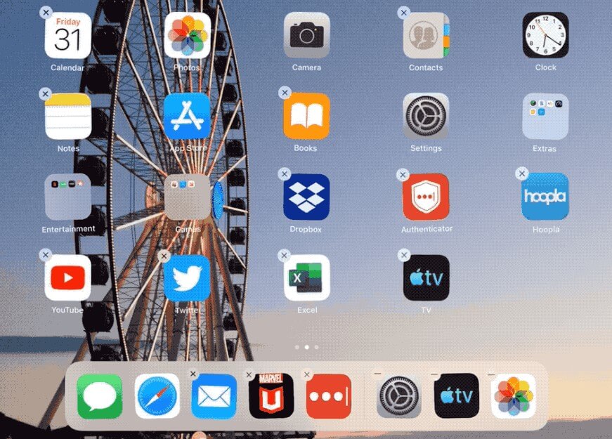 Press X - How to Uninstall Apps on iPad