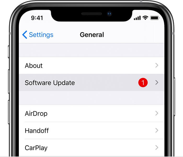 Software Update -  iPhone Internal Storage Empty