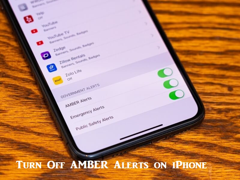 Turn Off AMBER Alerts on iPhone