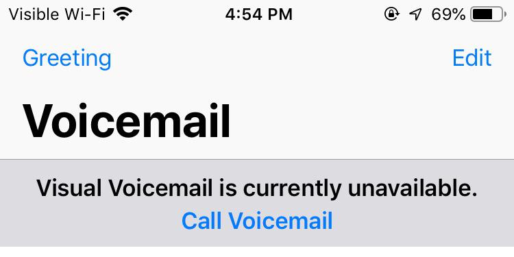 Voicemail on iPhone 8