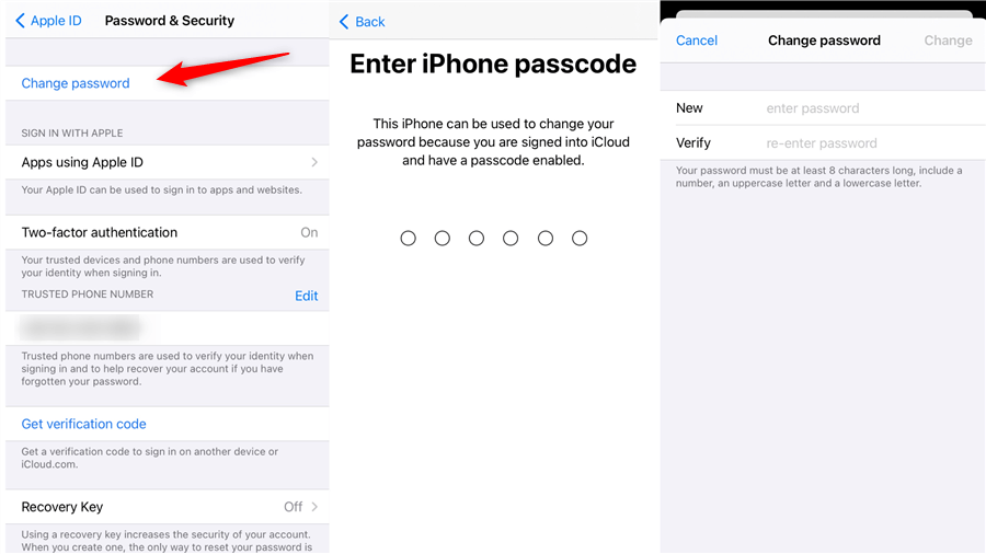  Change Apple ID Password on iPhone