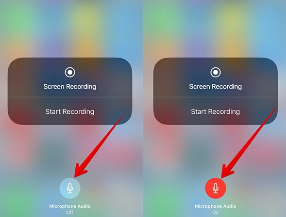 iPhone Screen Recorder No Sound-  Enable Microphone Audio 