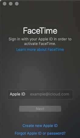 Sign in to use Facetime on Mac.