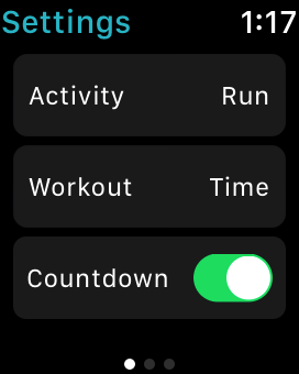 Open Runkeeper on Apple Watch.