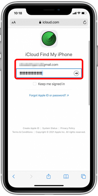 Login to your iCloud account.