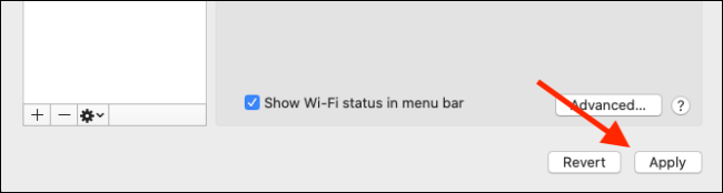 Tap Apply  to forget network on Mac