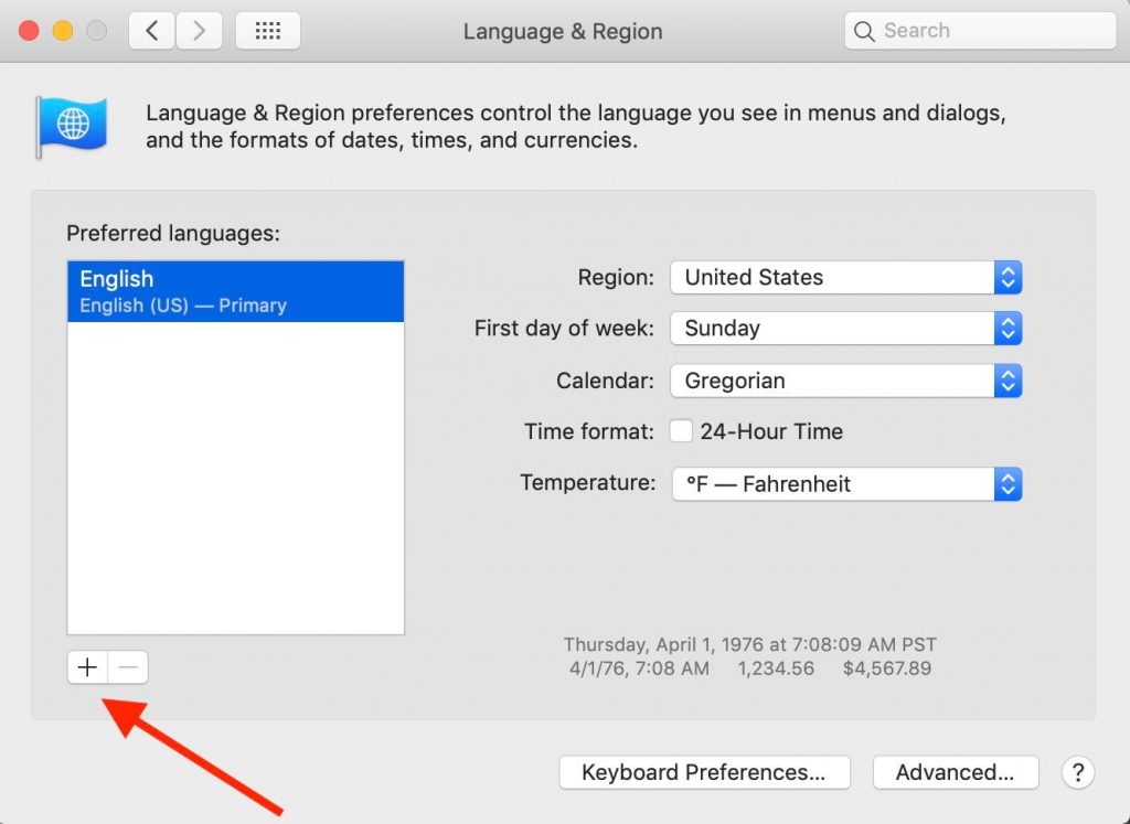 Change Language on Mac