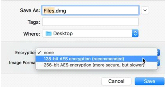 Click 256 bit AES encryption