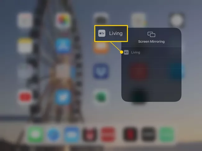 Select your Apple TV or Mac to use AirPlay on iPad.