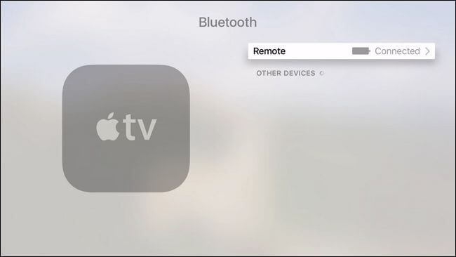 Click Remote to see the Charge on Apple TV Remote