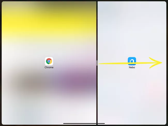 Drag the Divider to the right side to remove split screen on Mac.