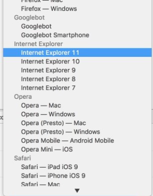 Select Internet Explorer to use it on Mac.
