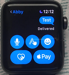text on Apple Watch