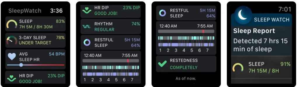 Sleep Watch by Bodymatter is one of the best sleep app for Apple Watch.
