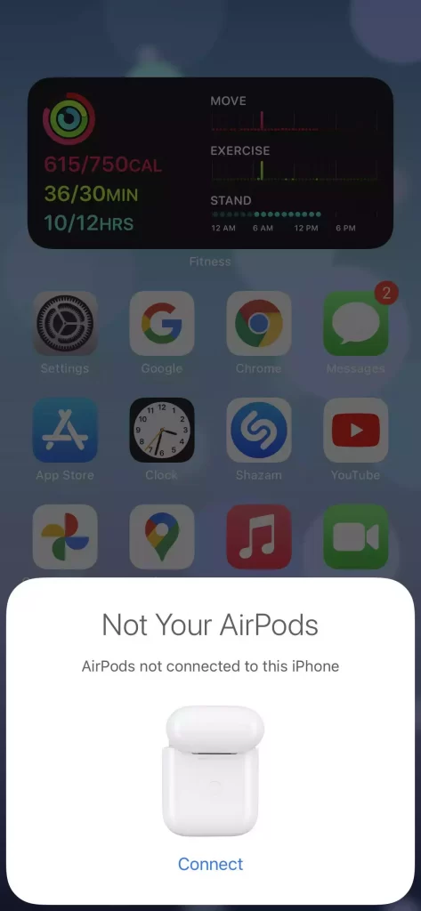 Tap on Connect to connect your AirPods to iPhone.