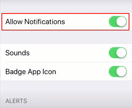 Select Allow Notifications