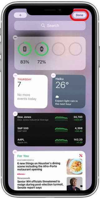 check battery on apple watch using battery widget