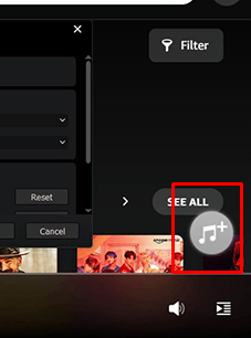 Select the Music icon