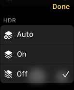Click your desired option in HDR settings