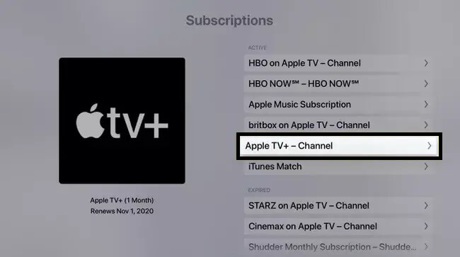 Cancel Apple TV+