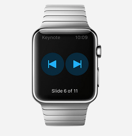 Control the presentation slider on Mac using Apple Watch