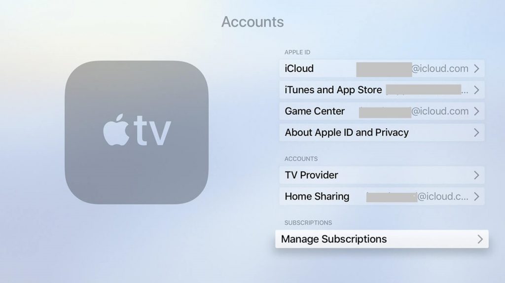 Manage Subscription  