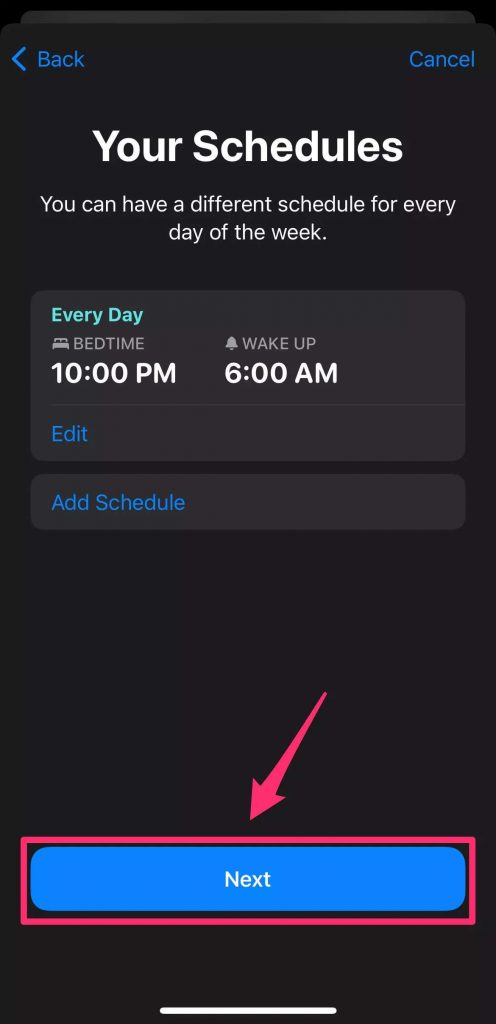 Set Sleep Schedule to Track Sleep on Apple Watch