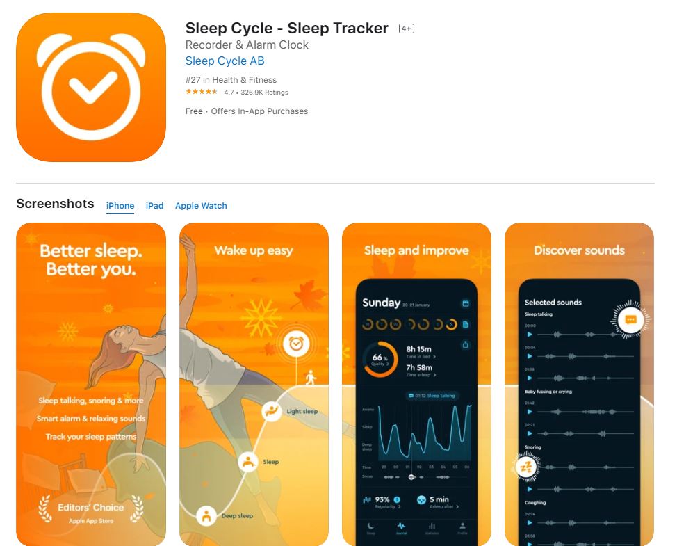Sleep Cycle in the AppStore