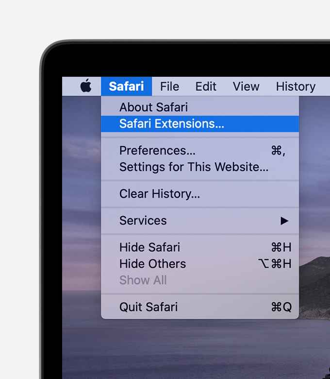 select Safari extensions