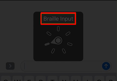 Turn the rotor dial to get Braille input on iPhone