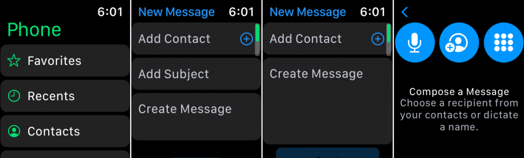 access contacts from apps on apple watch 