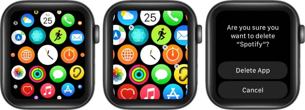 click Delete App on Apple Watch