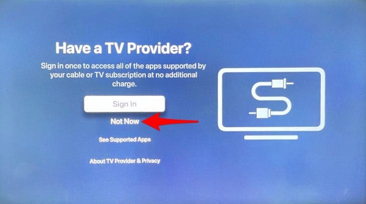 Sign in with your TV provider if you have 