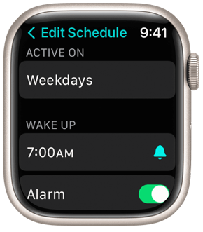 Update Sleep Schedule on Apple Watch