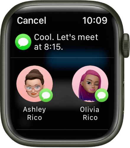 share a message on apple watch 