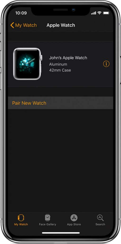 click pair new apple watch to pair your apple watch with iPhone 