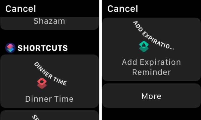 Select the shortcuts and add it to the watch face