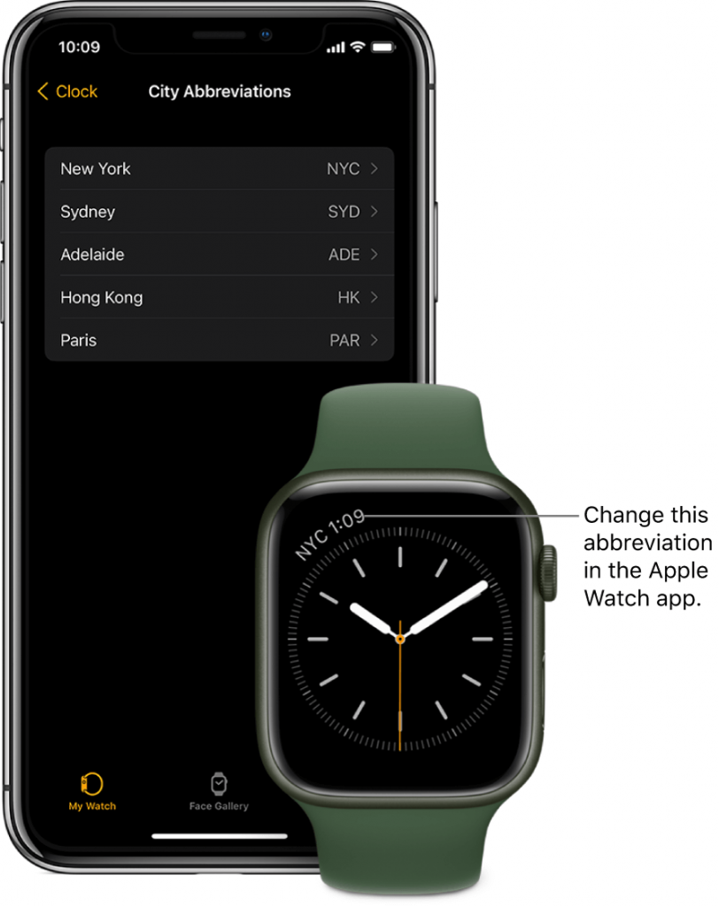 get the city abbreviations on your apple watch 