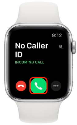 Tap the Green button to attend the call