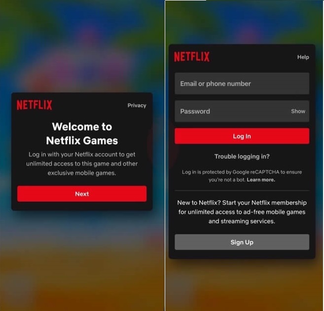 Sign in to Play Netflix Games