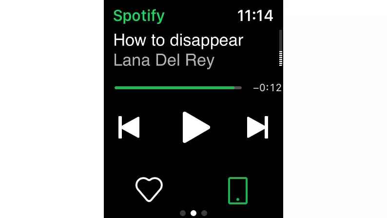 Control Spotify music on Apple Watch